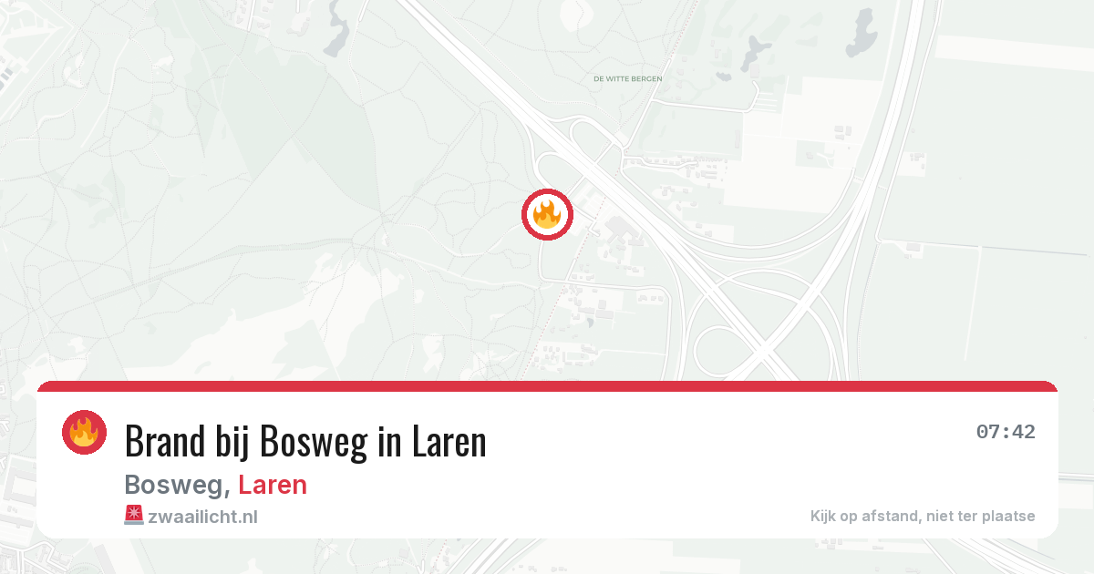 Brand bij Bosweg in Laren — 2 jun 2026
