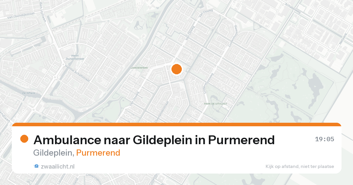 Ambulance naar Gildeplein in Purmerend — 2 jun 2026