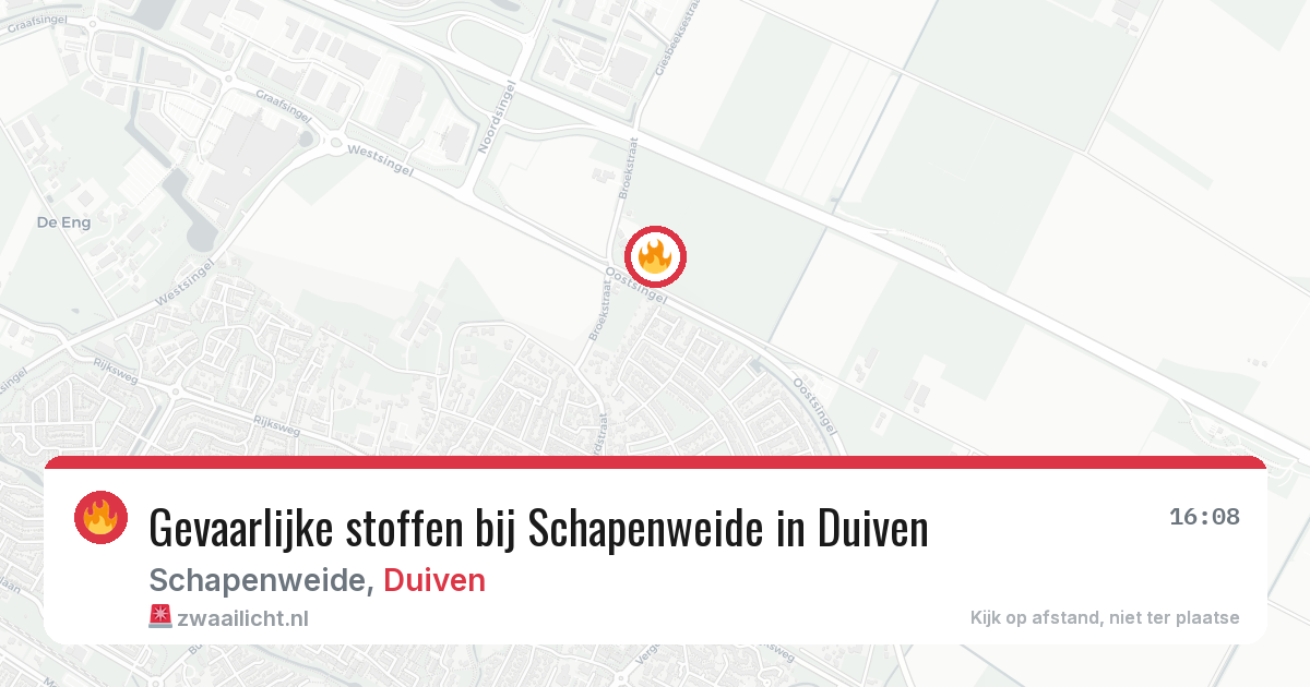 Gevaarlijke stoffen bij Schapenweide in Duiven — 22 mrt 2026