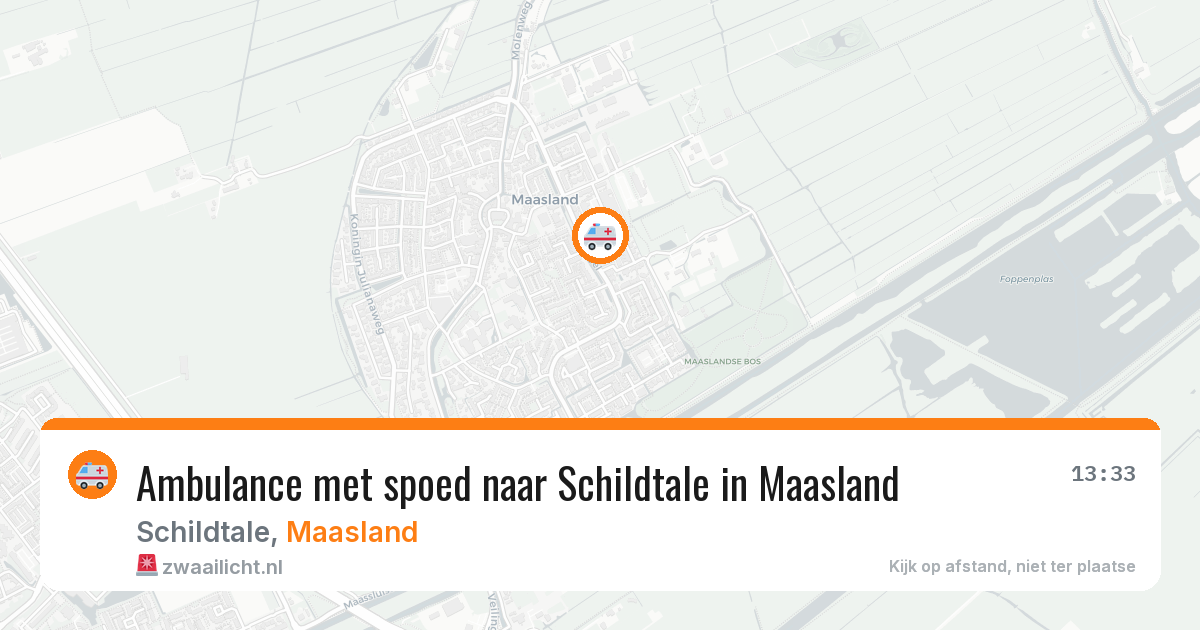 Ambulance met spoed naar Schildtale in Maasland — 9 apr 2026