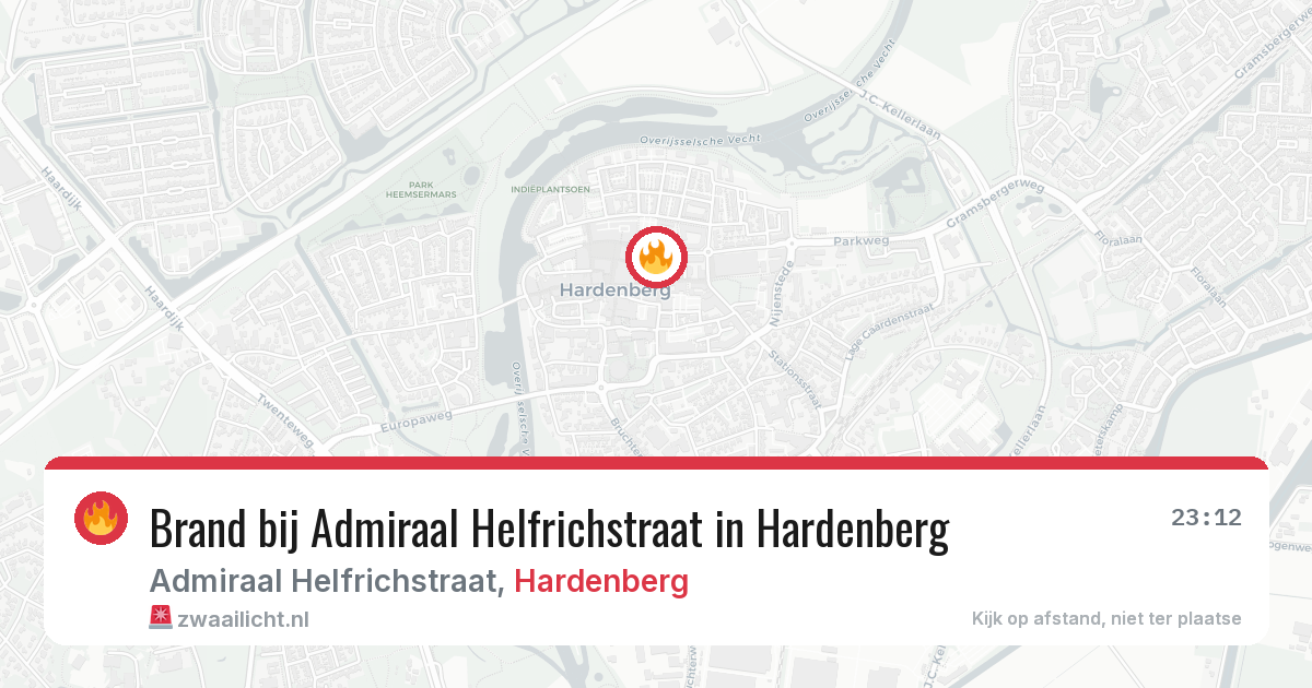 Brand bij Admiraal Helfrichstraat in Hardenberg — 9 mei 2026