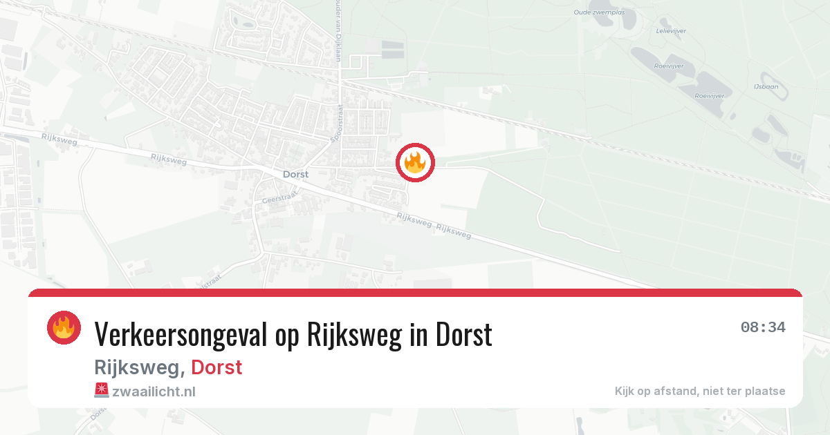 Verkeersongeval op Rijksweg in Dorst — 18 jun 2026