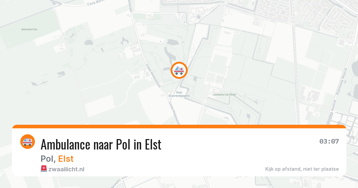Ambulance naar Pol in Elst — 15 mei 2026