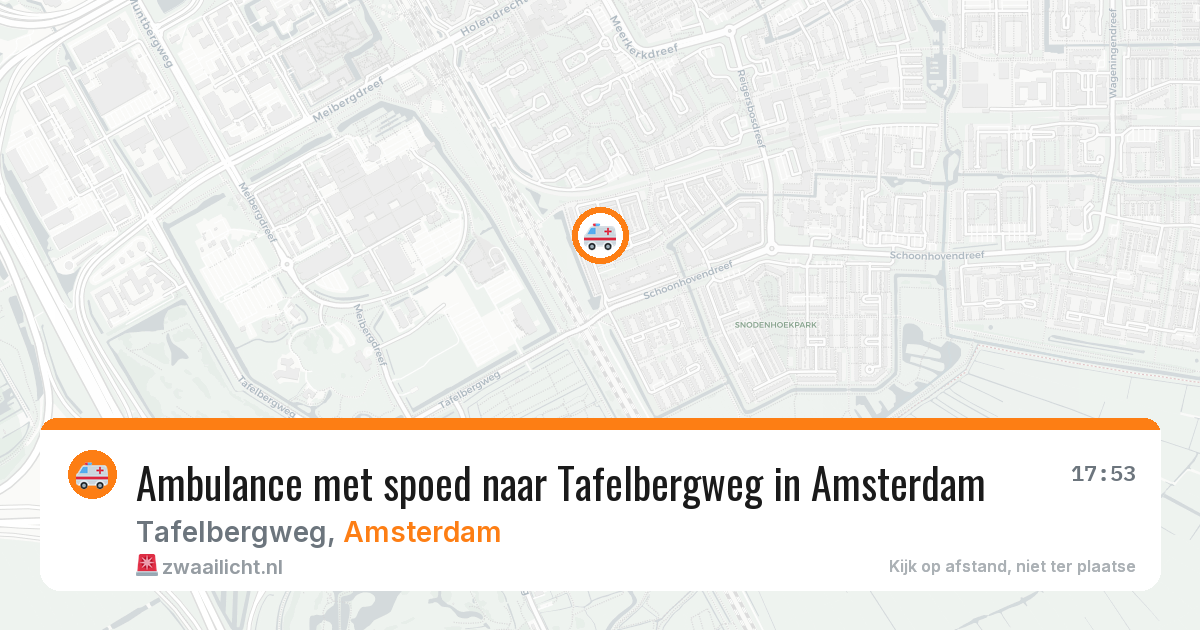 Ambulance met spoed naar Tafelbergweg in Amsterdam — 8 feb 2026