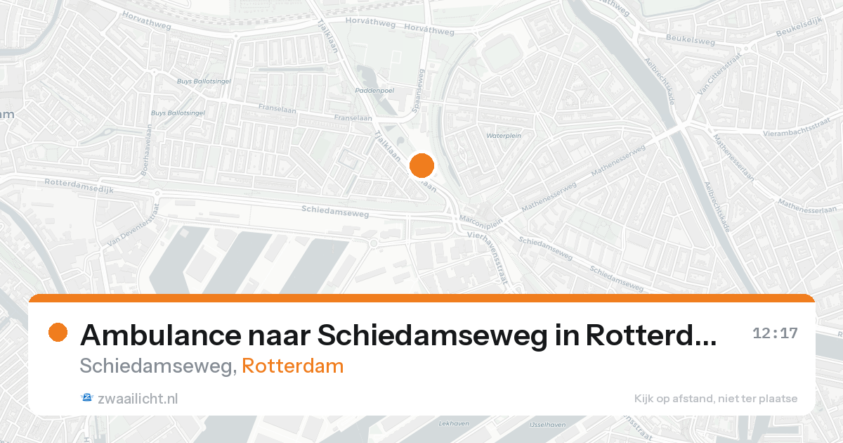 Ambulance naar Schiedamseweg in Rotterdam — 15 aug 2026