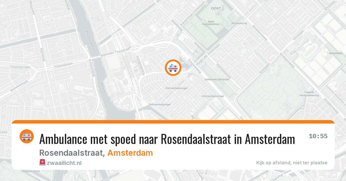 Ambulance met spoed naar Rosendaalstraat in Amsterdam — 7 mei 2026