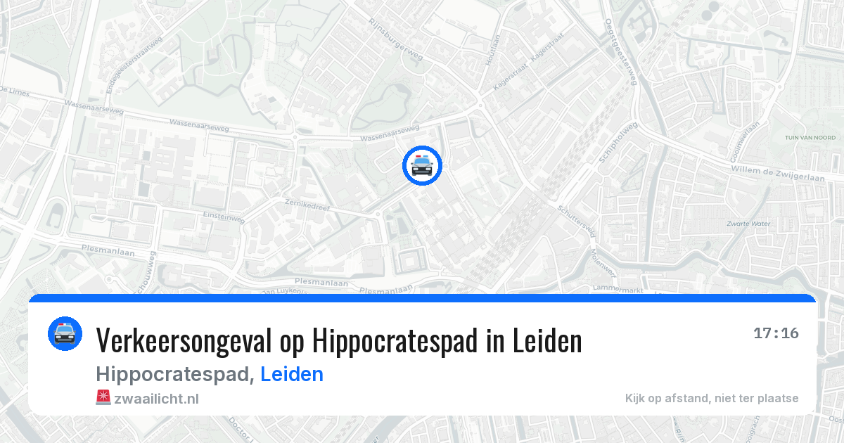 Verkeersongeval op Hippocratespad in Leiden — 3 jul 2026
