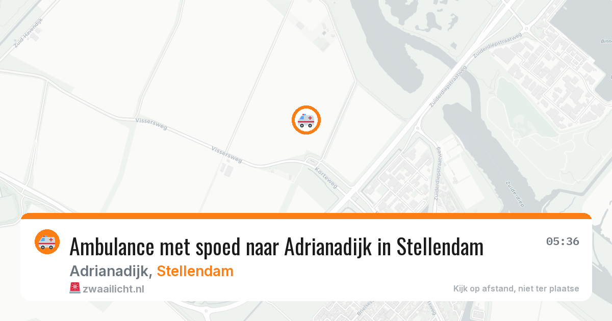 Ambulance met spoed naar Adrianadijk in Stellendam — 24 mei 2026