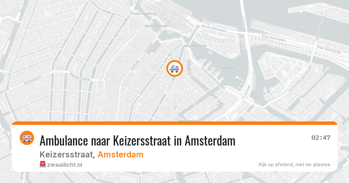 Ambulance naar Keizersstraat in Amsterdam — 30 mei 2026