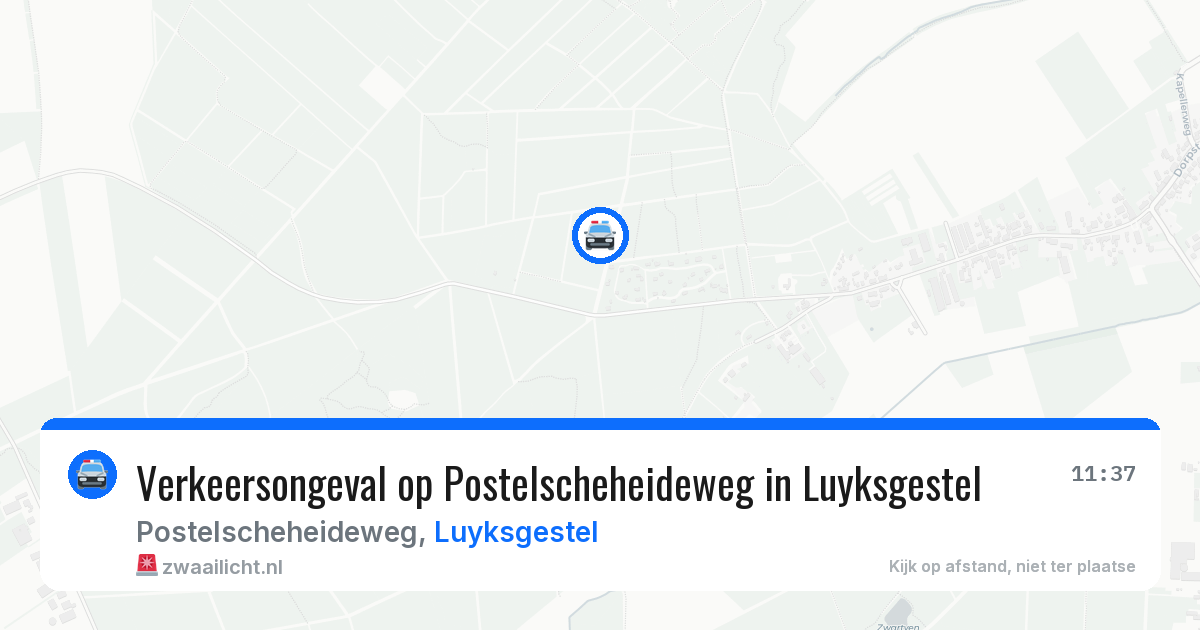 Verkeersongeval op Postelscheheideweg in Luyksgestel — 24 mei 2026
