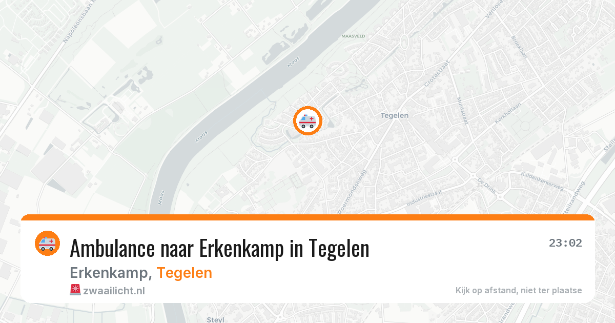 Ambulance naar Erkenkamp in Tegelen — 25 jun 2026