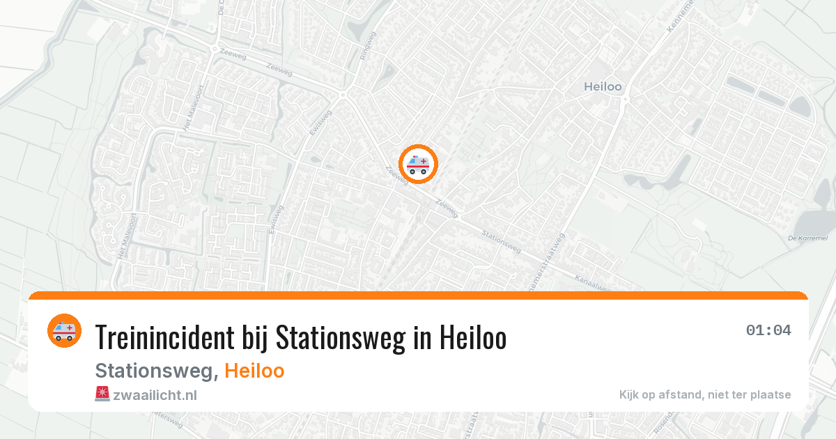 Treinincident bij Stationsweg in Heiloo — 5 jul 2026