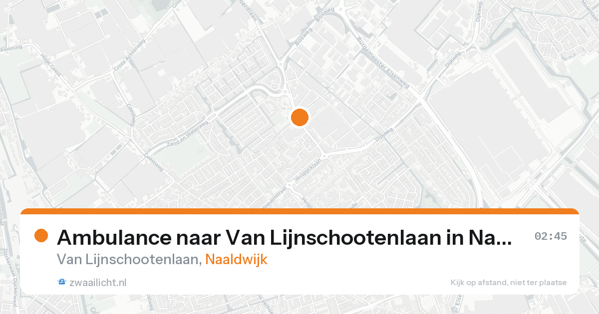 Ambulance naar Van Lijnschootenlaan in Naaldwijk — 16 aug 2026