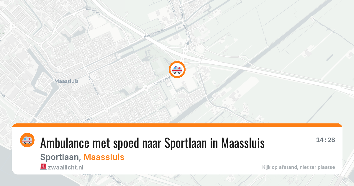 Ambulance met spoed naar Sportlaan in Maassluis — 29 jul 2026