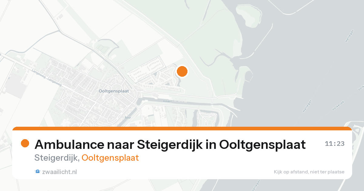 Ambulance naar Steigerdijk in Ooltgensplaat — 16 aug 2026