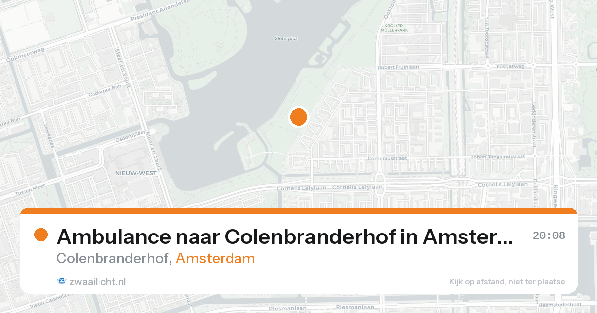 Ambulance naar Colenbranderhof in Amsterdam — 23 aug 2026