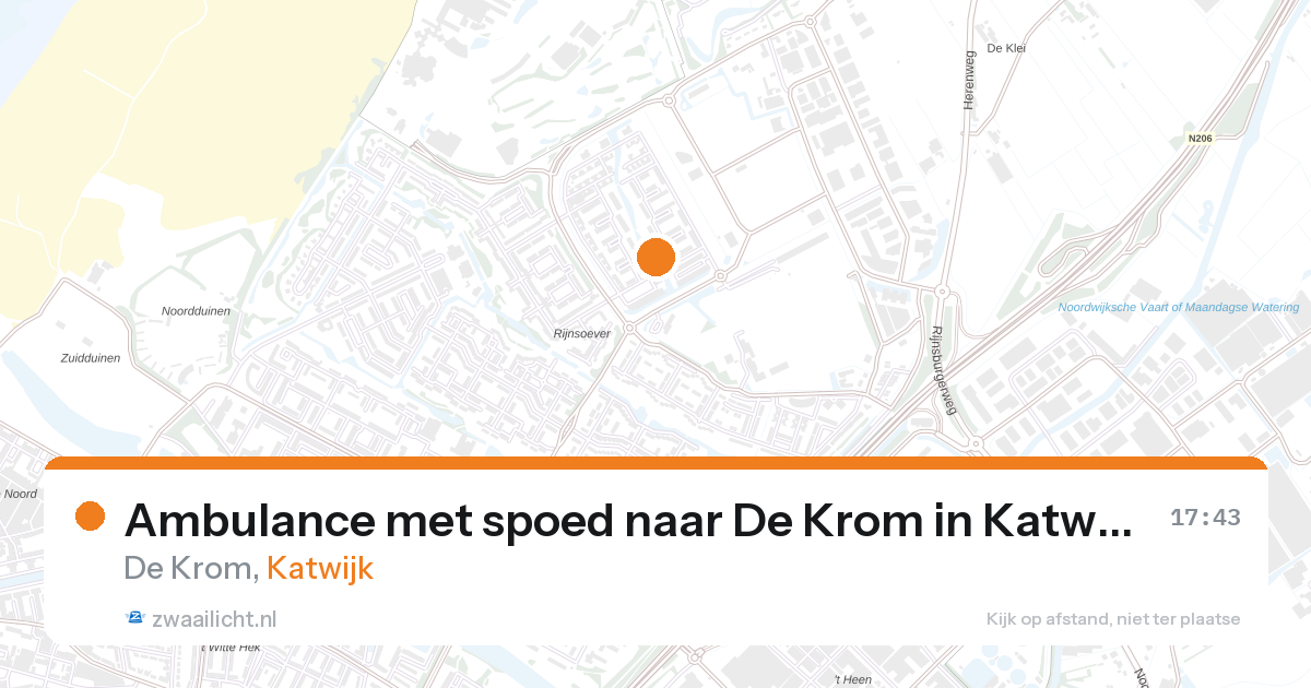 Ambulance met spoed naar De Krom in Katwijk — 2 jul 2026