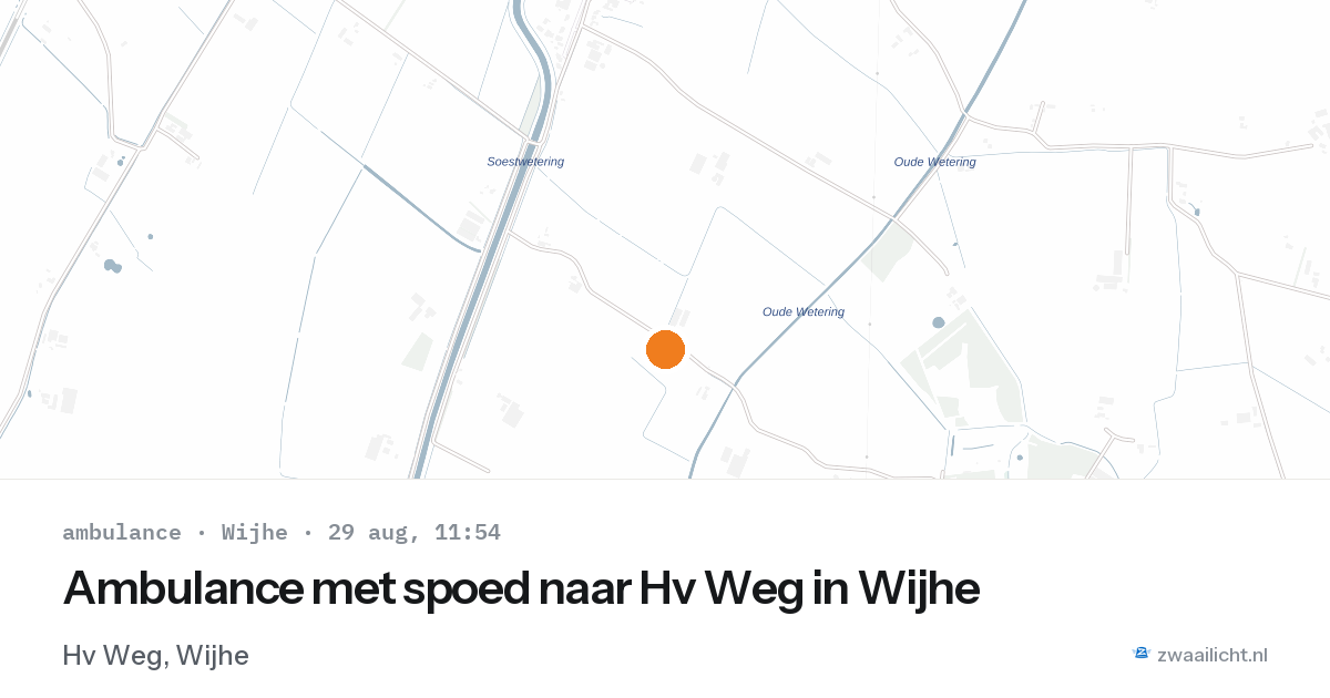 Ambulance met spoed naar Hv Weg in Wijhe — 29 aug 2026