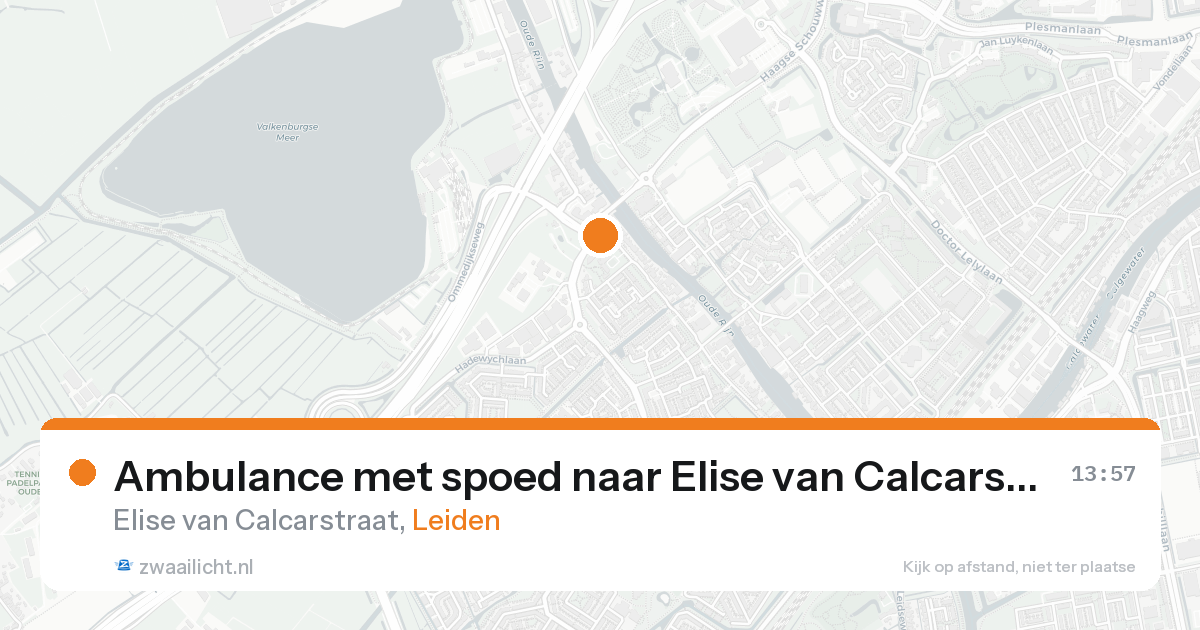 Ambulance met spoed naar Elise van Calcarstraat in Leiden — 25 aug 2026