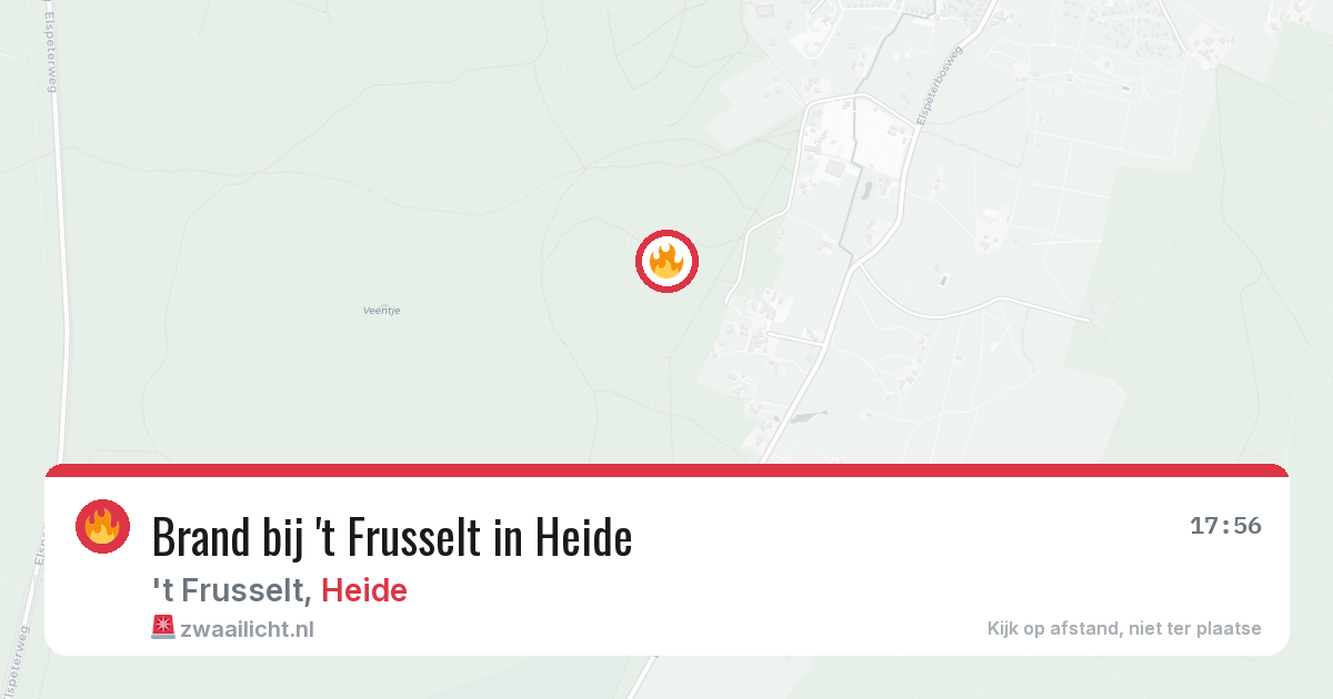 Brand bij 't Frusselt in Heide — 3 aug 2026