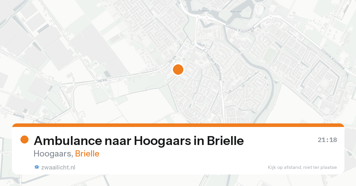 Ambulance naar Hoogaars in Brielle — 18 aug 2026