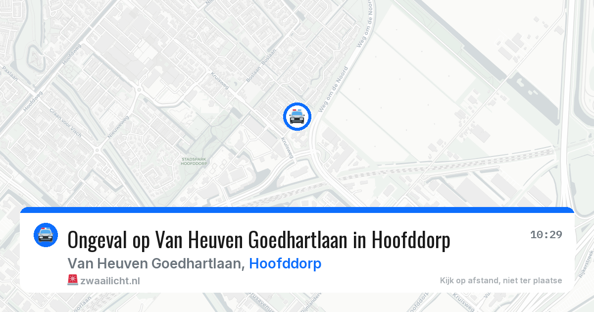 Ongeval op Van Heuven Goedhartlaan in Hoofddorp — 31 mrt 2026