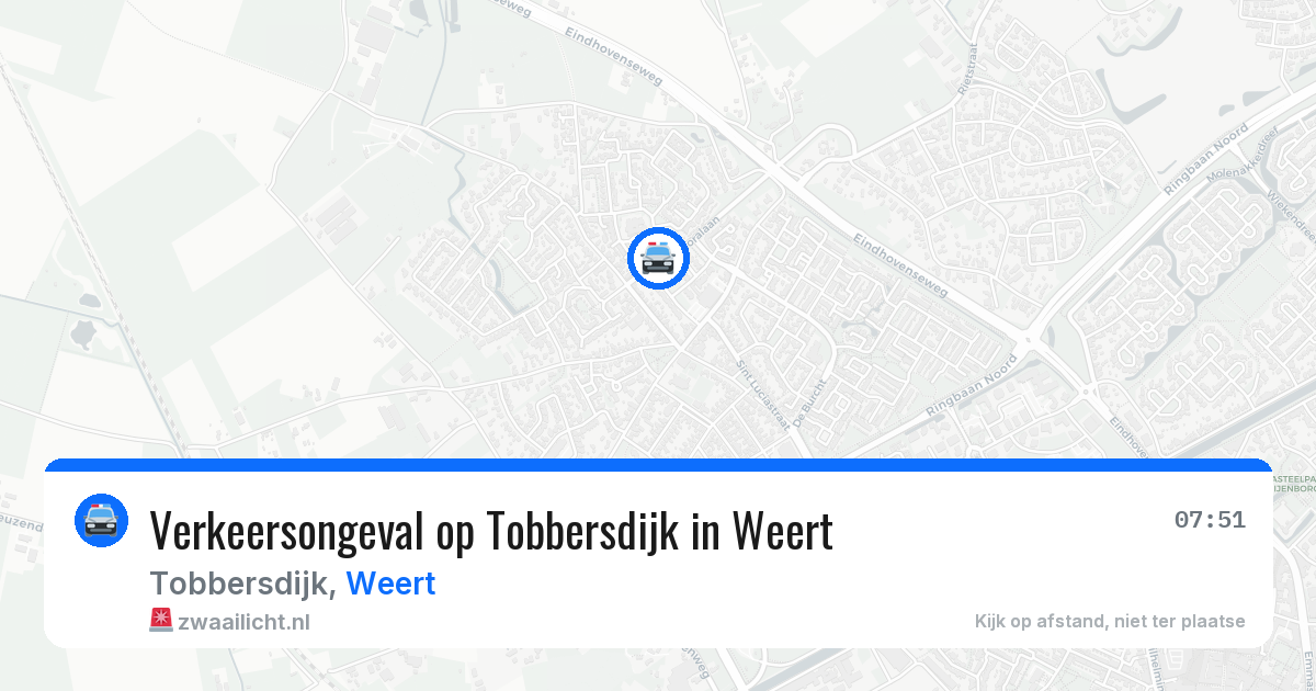 Verkeersongeval op Tobbersdijk in Weert — 12 mrt 2026