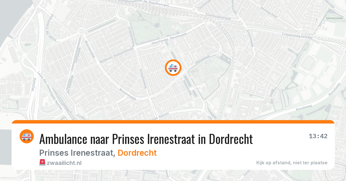 Ambulance naar Prinses Irenestraat in Dordrecht — 13 mrt 2026
