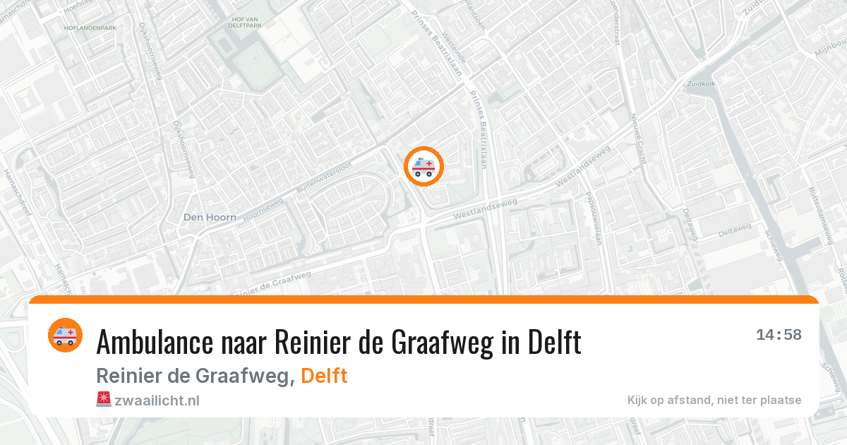 Ambulance naar Reinier de Graafweg in Delft — 29 jan 2026