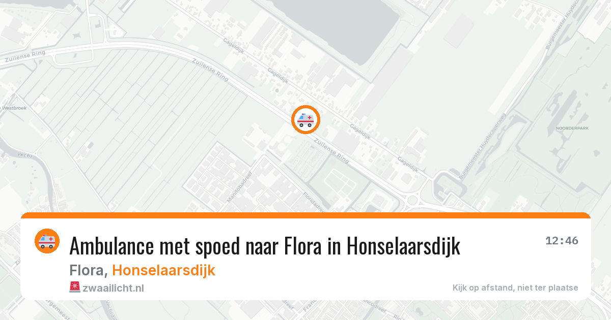 Ambulance met spoed naar Flora in Honselaarsdijk — 1 apr 2026