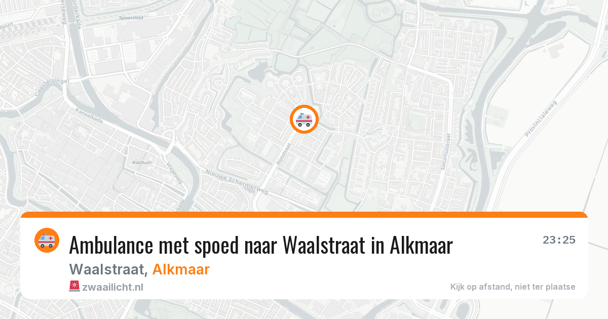 Ambulance met spoed naar Waalstraat in Alkmaar — 6 jun 2026
