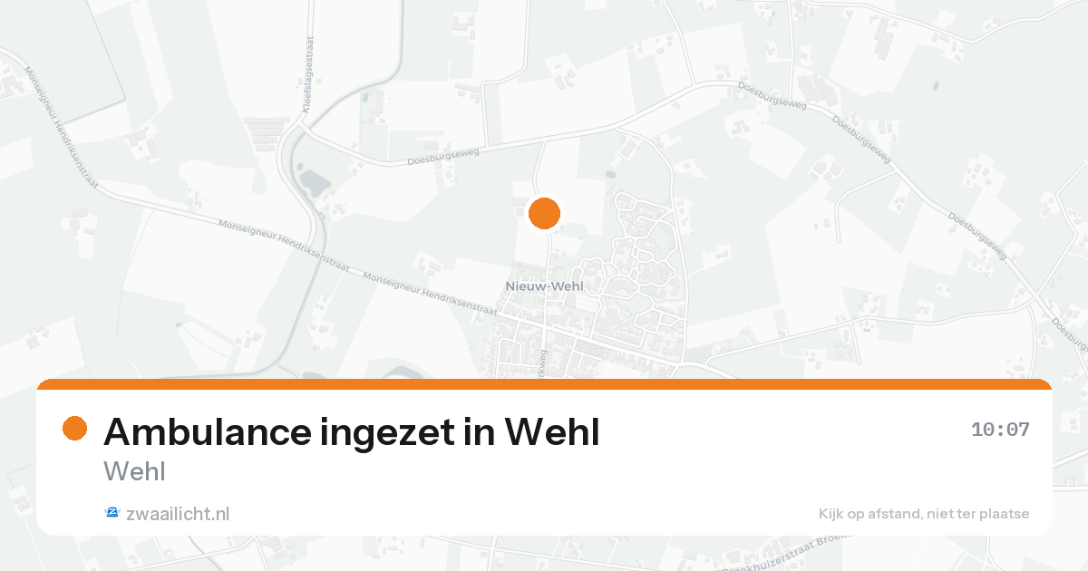 Ambulance ingezet in Wehl — 31 jan 2026