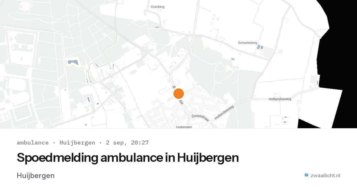 Spoedmelding ambulance in Huijbergen — 2 sep 2026
