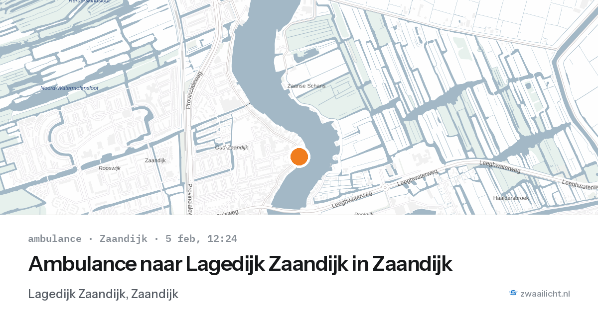 Ambulance naar Lagedijk Zaandijk in Zaandijk — 5 feb 2026