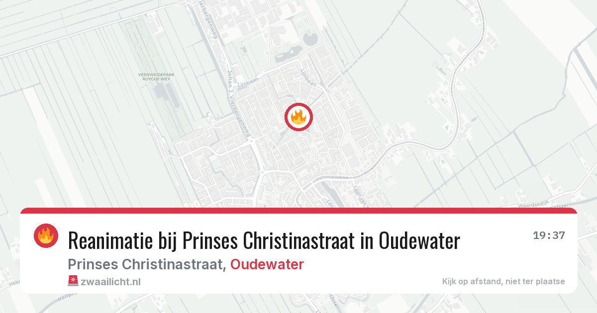 Reanimatie bij Prinses Christinastraat in Oudewater — 8 feb 2026