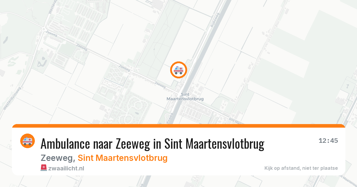 Ambulance naar Zeeweg in Sint Maartensvlotbrug — 29 jul 2026