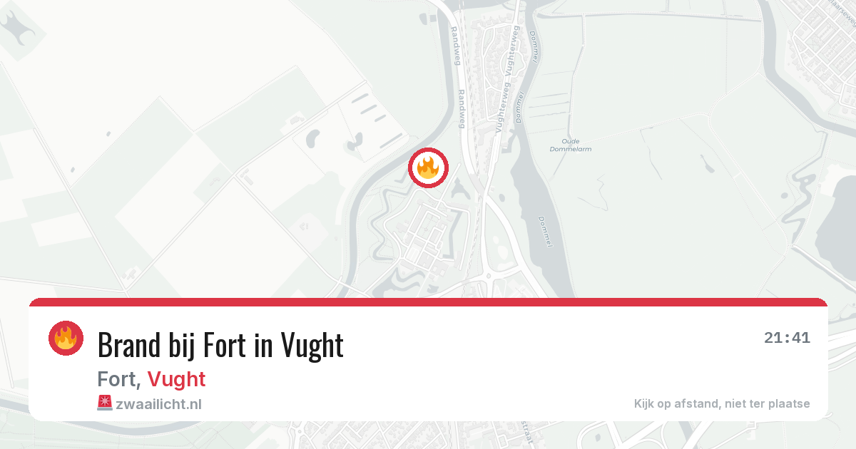Brand bij Fort in Vught — 14 jun 2026