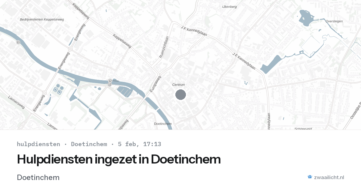 Hulpdiensten ingezet in Doetinchem — 5 feb 2026 | 🚨 Zwaailicht.nl