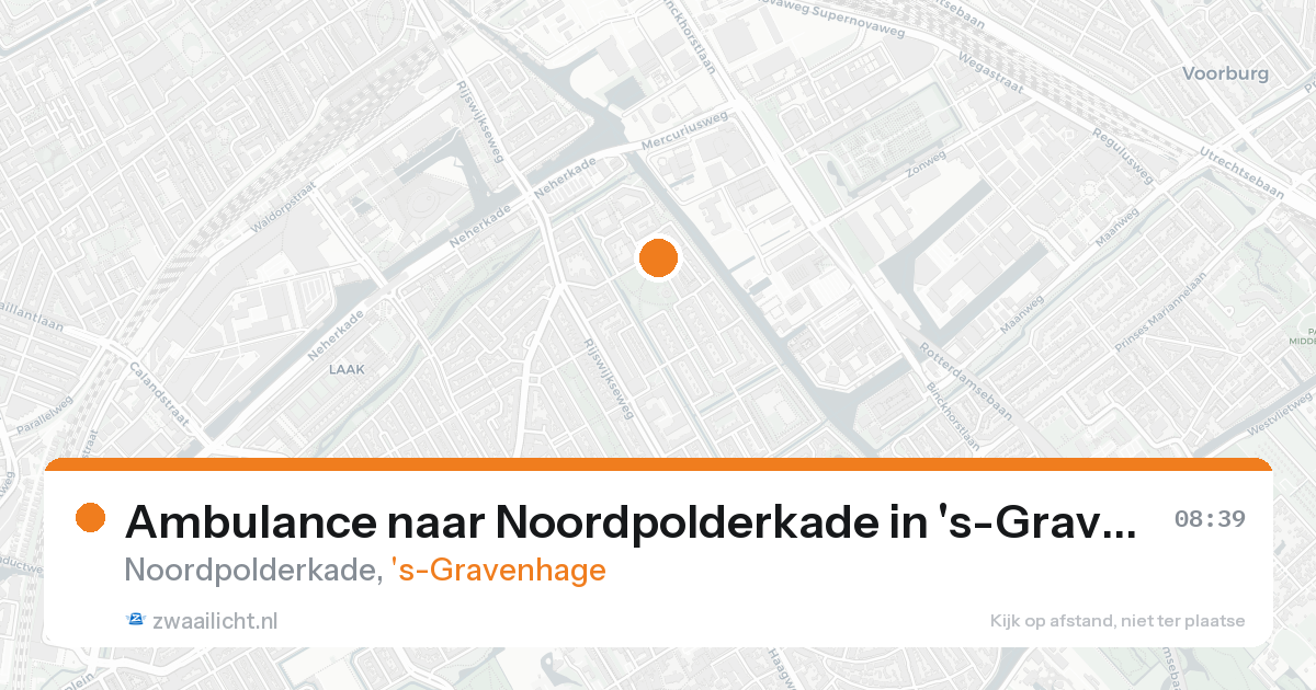 Ambulance naar Noordpolderkade in 's-Gravenhage — 17 aug 2026