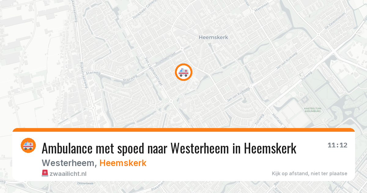 Ambulance met spoed naar Westerheem in Heemskerk — 30 jan 2026
