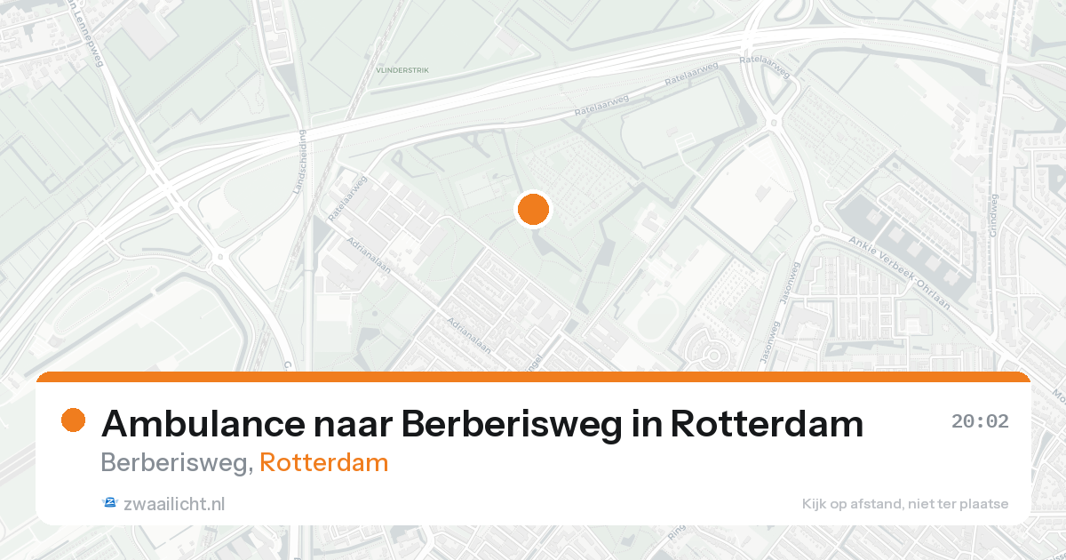 Ambulance naar Berberisweg in Rotterdam — 18 aug 2026