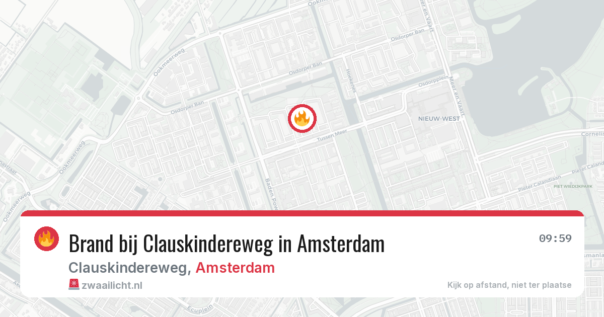 Brand bij Clauskindereweg in Amsterdam — 11 mei 2026