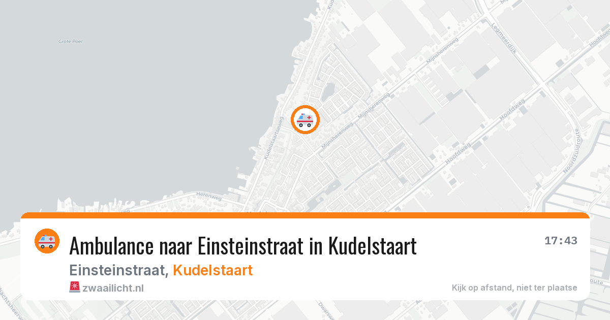 Ambulance naar Einsteinstraat in Kudelstaart — 13 jun 2026