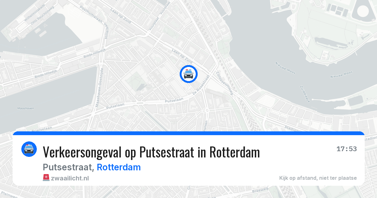 Verkeersongeval op Putsestraat in Rotterdam — 21 jun 2026