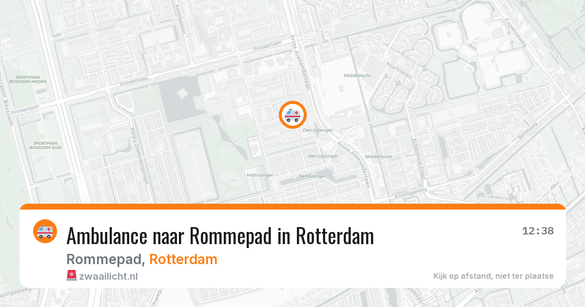 Ambulance naar Rommepad in Rotterdam — 14 jun 2026