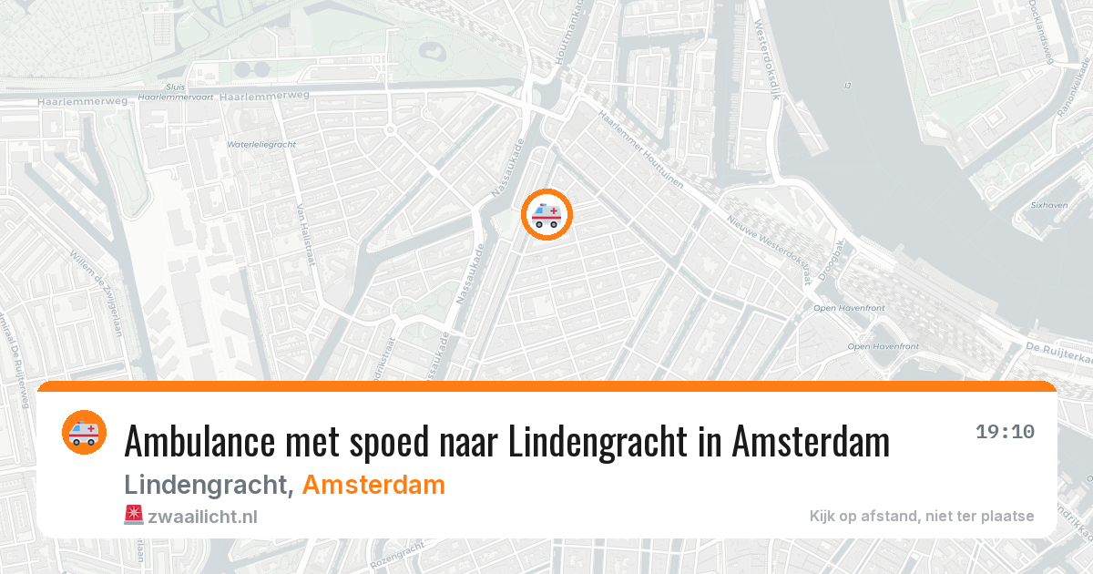 Ambulance met spoed naar Lindengracht in Amsterdam — 29 mrt 2026