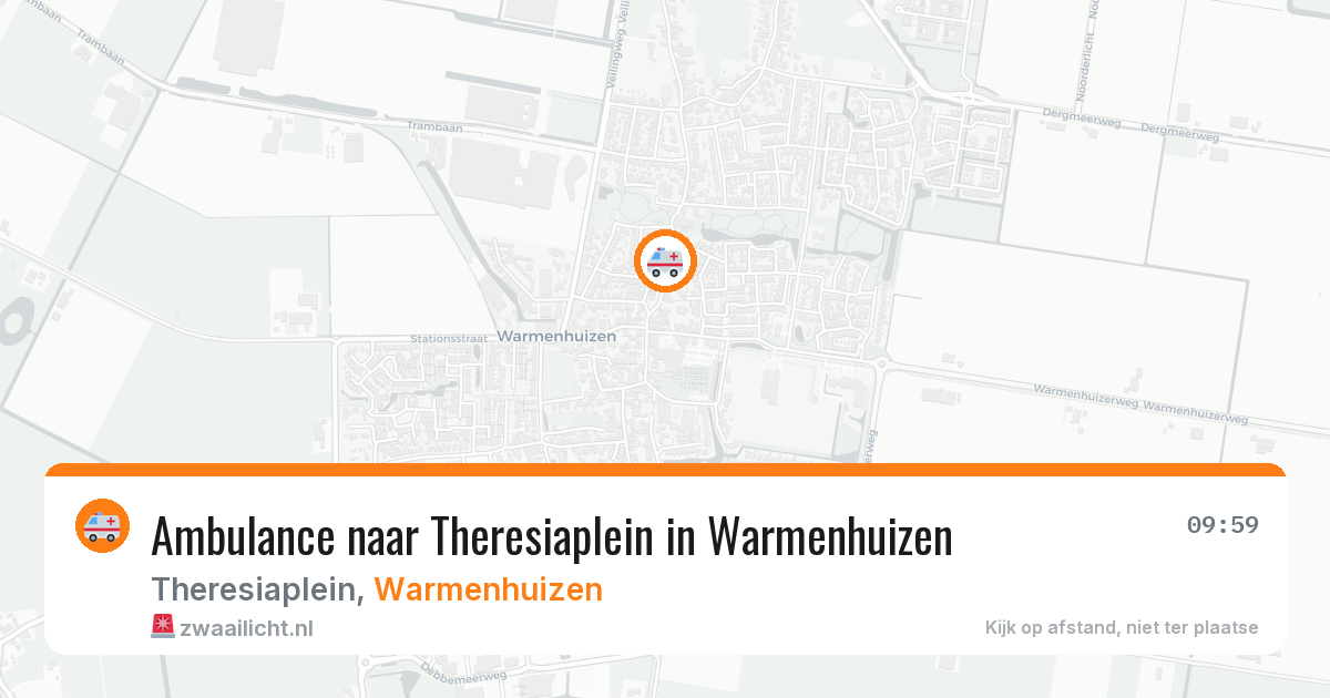 Ambulance naar Theresiaplein in Warmenhuizen — 30 jan 2026