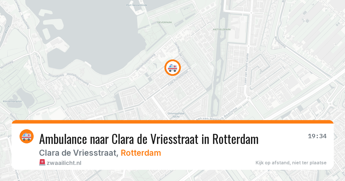 Ambulance naar Clara de Vriesstraat in Rotterdam — 31 jul 2026