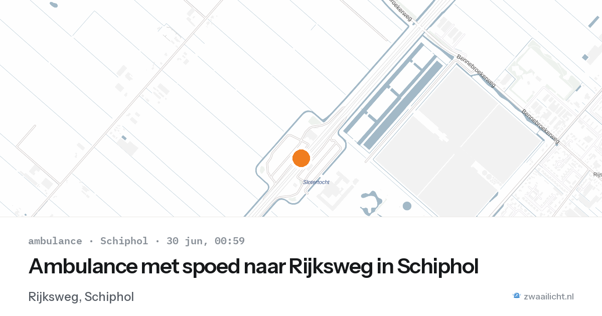 Ambulance met spoed naar Rijksweg in Schiphol — 29 jun 2026