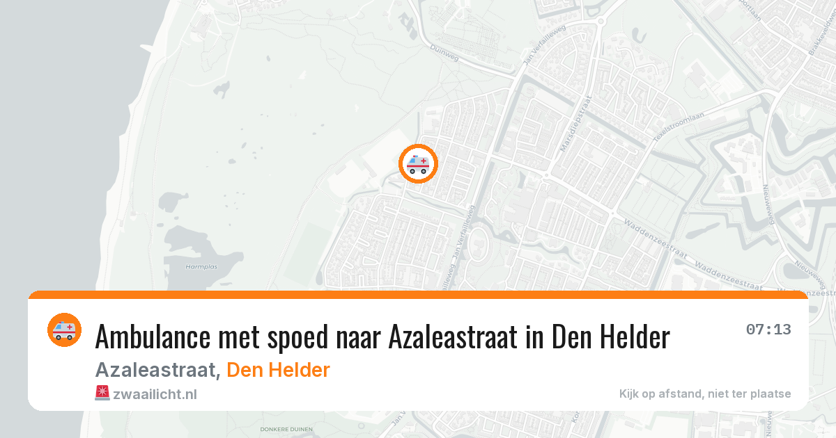 Ambulance met spoed naar Azaleastraat in Den Helder — 16 feb 2026